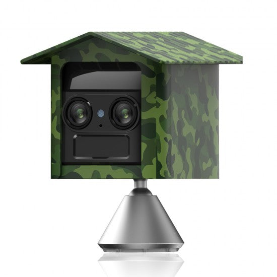 Mini 4G Security Camera 2K Dual Lens Outdoor