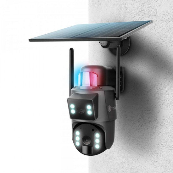 4G Solar Powered Dual-Lens PTZ Camera: 2K Clarity &amp; Total Off-Grid Security