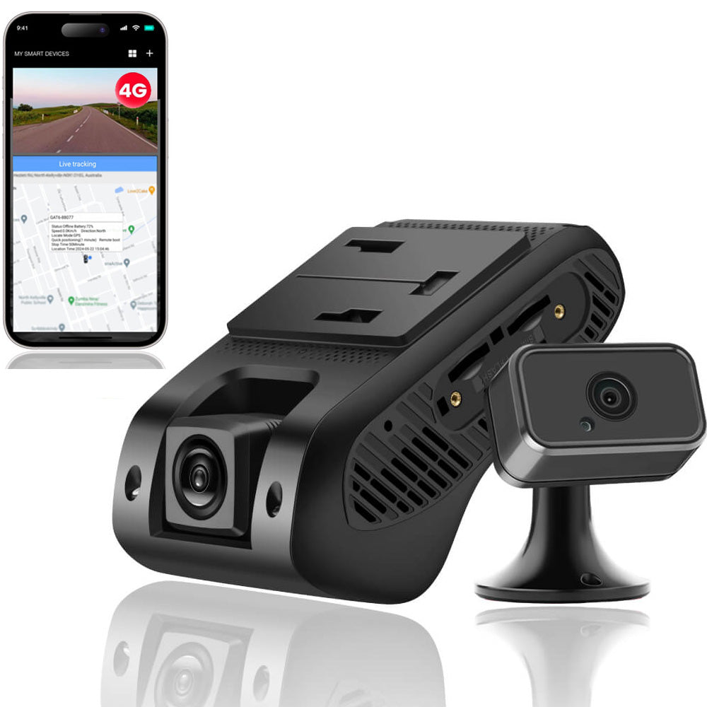 4G Dual Dash Camera GPS Tracker Security Parking