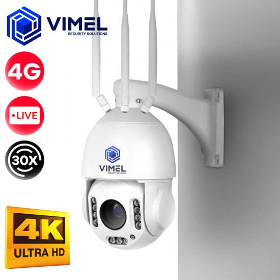4G Security Camera Outdoor 30X Zoom Recording 4K