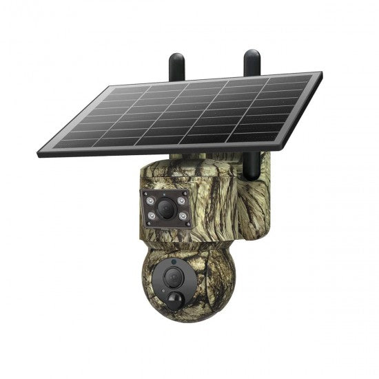 4G Solar Security Camera – 2K Dual-Lens PTZ, GPS Tracking &amp; Wildlife Monitoring