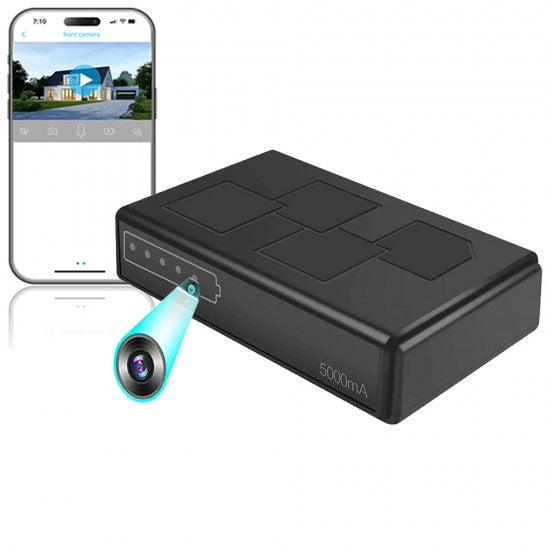Wireless Hidden WIFI Powerbank Security Camera IR Night Vision