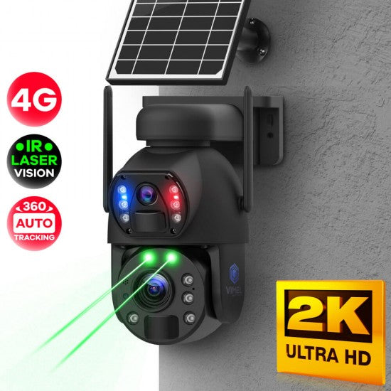 4G Security Camera Outdoor Dual 2K Optical Zoom 20X