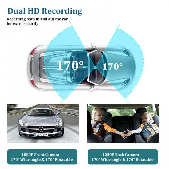 Dual Dash Camera Car with GPS WIFI Taxi Uber Buy New Zealand
