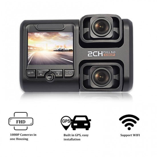 Dual Dash Camera Car with GPS WIFI Taxi Uber Buy New Zealand