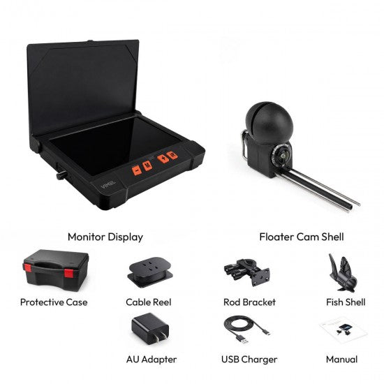 All-Day Underwater Fishing Camera Kit - 220° Lens, 12hr Battery