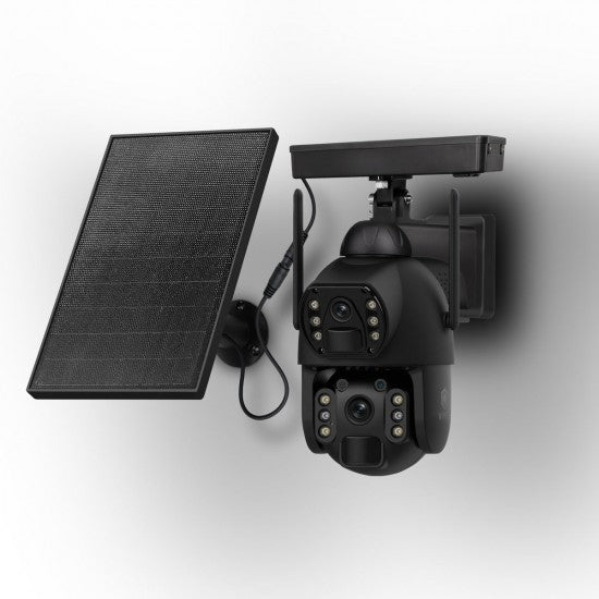 Always-On 4G Solar Security Camera - 2K Dual Lens, 360° Detection