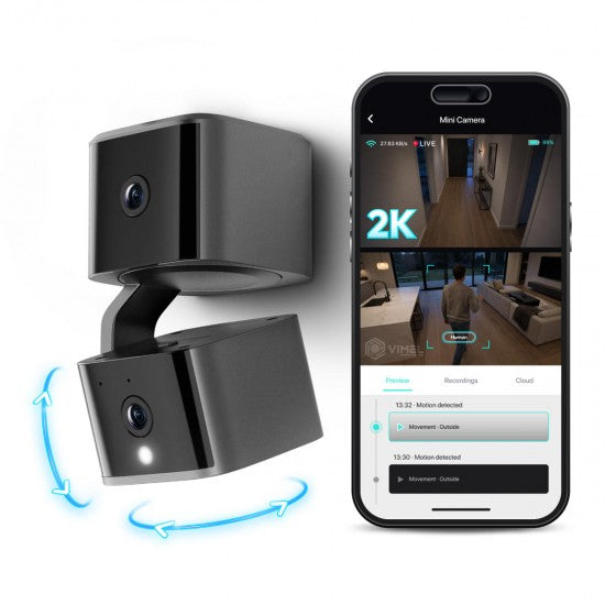 Auto-Tracking WiFi Security Camera, 2K Pan-Tilt with AI Detection