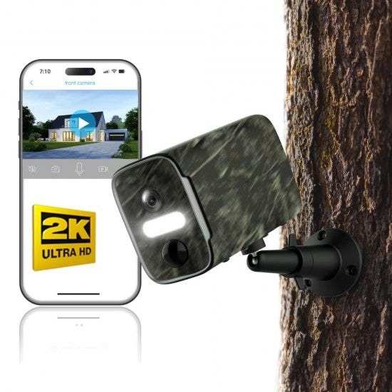 Outdoor 4G Security Camera 2K Mini Camouflage