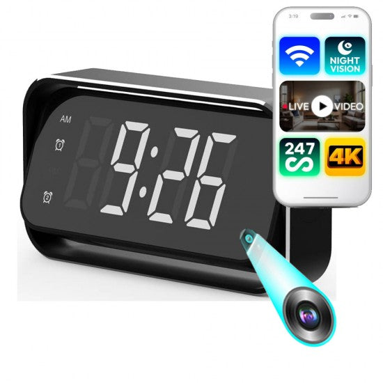 Wireless Spy Clock Camera 4K WIFI