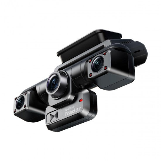 Cabin Triple-Channel Dash Cam with 4K &amp; Built-In Radar Parking