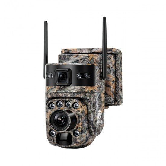 Camouflage 4G Solar Security Camera – 2K Dual Lens, 20X Optical