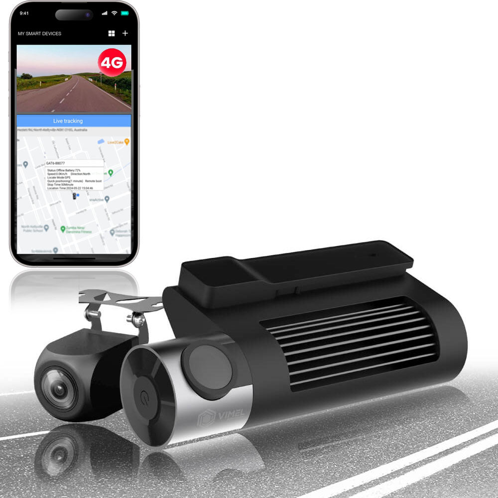 4G Dual Dash Camera Security Parking 24/7