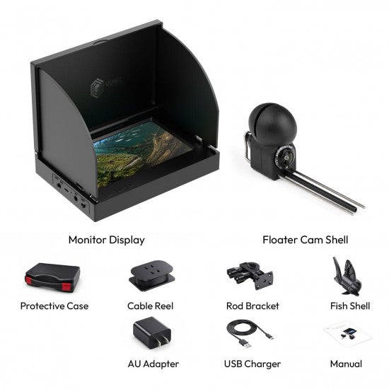 Deep-Drop Underwater Fishing Camera - 220° Wide-Angle with 30m Reach