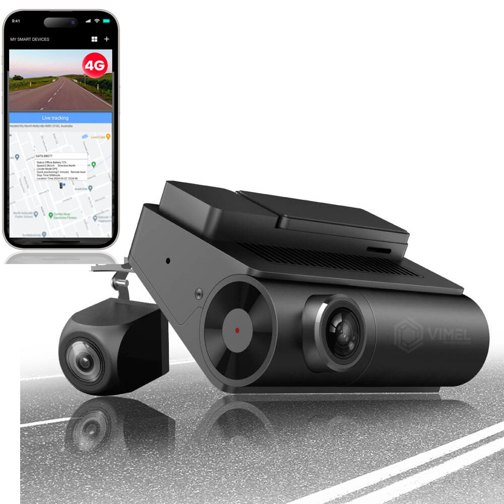 4G Security Parking Dual Dash Camera LIVE VIEW