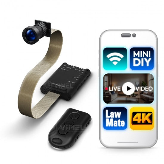LawMate 4K Wide Angle Hidden Camera – WiFi DIY DVR & Remote Access
