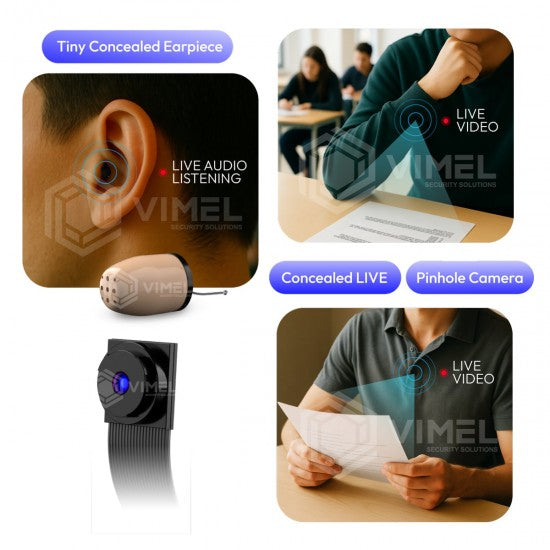 Mini WiFi Spy Camera for Exams – Hidden Device with Bluetooth Earpiece