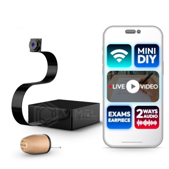 Bluetooth Earpiece Exam Kit – Mini Hidden Spy Camera