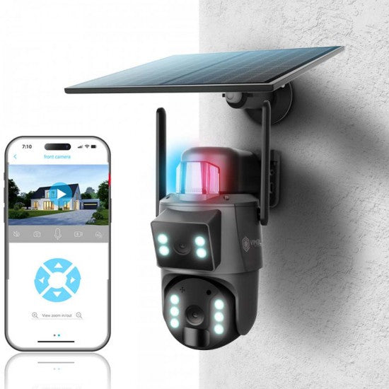 4G Solar Powered Dual-Lens PTZ Camera: 2K Clarity & Total Off-Grid Security