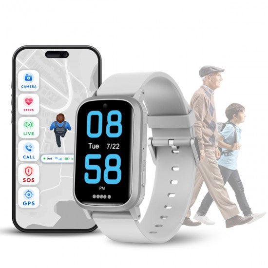 Personal Safety GPS Tracker Watch - One-Press SOS, Geo-Fence Alerts