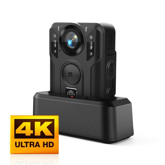 Security Body Camera 4K | IR Night Vision, Docking Station
