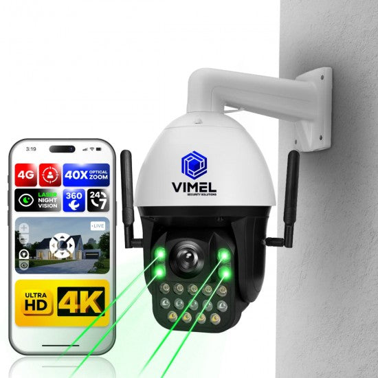 4G Super Laser Night Vision Security Camera 40X