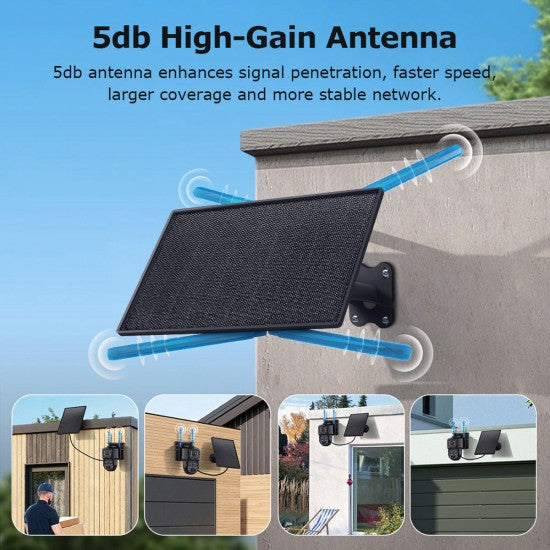 Off-Grid 4G Solar Security System - Single SIM, 4 Cameras 2K
