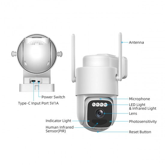 Solar 4G Security Camera System - 2K PTZ, NVR Hub