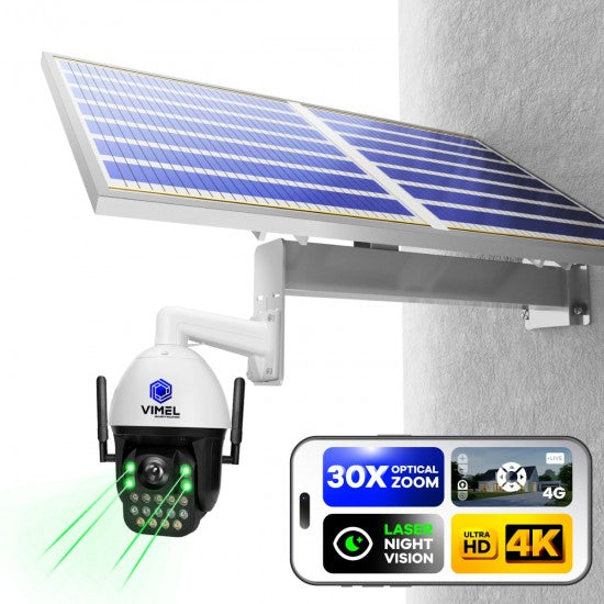 4G Solar Super Night Vision Security Camera 30X 120Watt 120A
