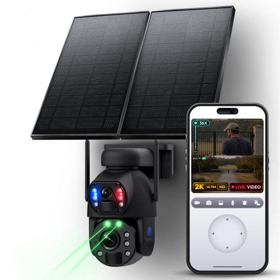 24/7 Solar Surveillance Camera – WIFI, 36X Auto-Tracking