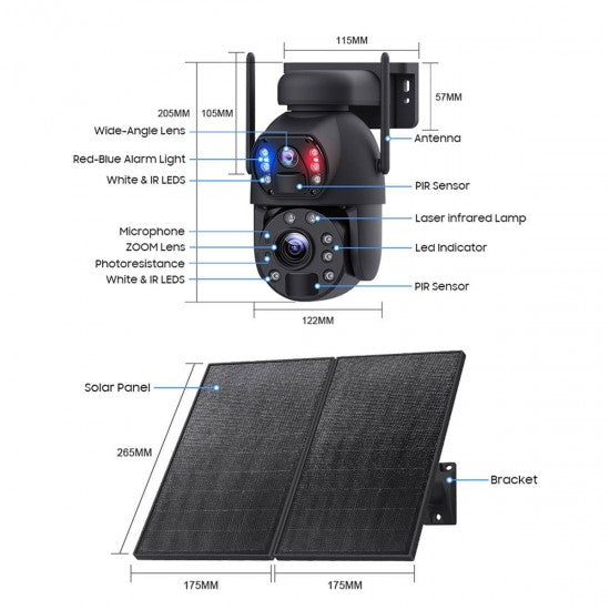 24/7 Solar Surveillance Camera – WIFI, 36X Auto-Tracking