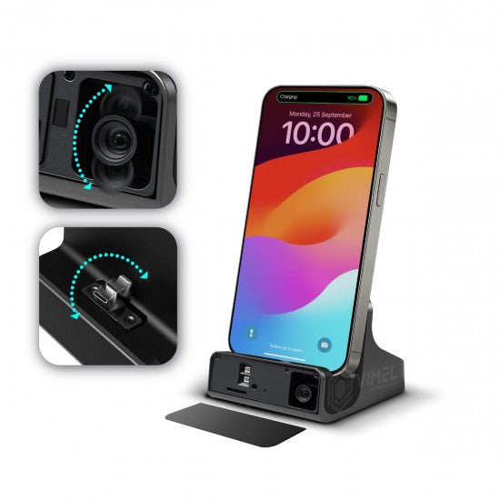Hidden Camera Charger Stand 2K - Wi-Fi, No-Glow IR