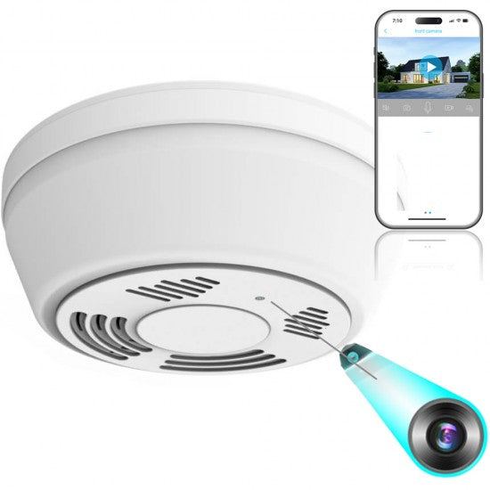 Long Battery Life Wireless Spy Smoke Detector Camera