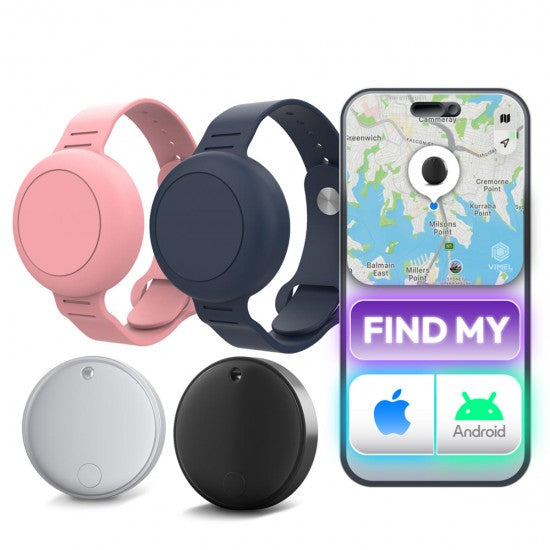 Tracker Tag Wristband 2 Pack – No Monthly Fees, iOS &amp; Android