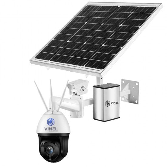 4G SIM card Camera 2K QHD Auto Tracking 100Watt Solar Panel Battery Operated