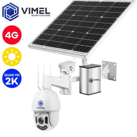 4G Solar Security 30X Optical Camera PTZ 120Watt 120A