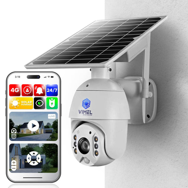 4G Flood Light 24/7 Security Solar Powered PTZ Camera