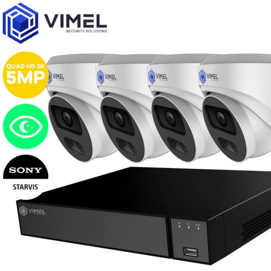 VIMEL Professional 5MP 2K POE NVR Home Camera System