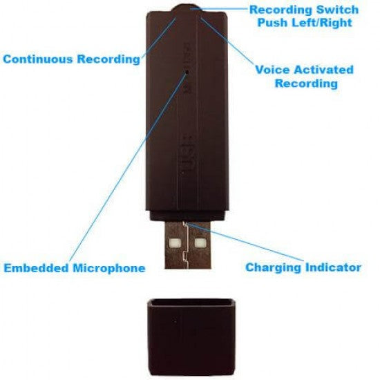 Spy Voice Recorder Hidden Memory Stick 