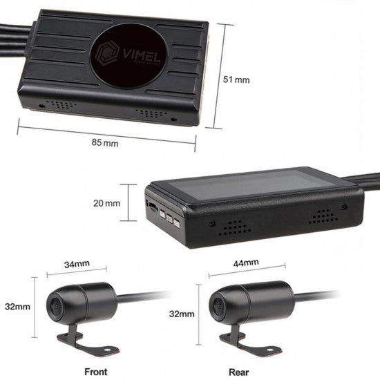 Dual Motorbike Camera WIFI GPS Tracking