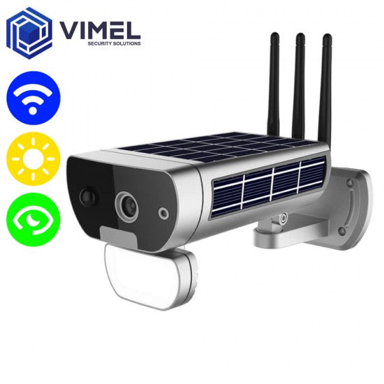 IP WIFI Flood Light Solar Powered Security Outdoor Camera 