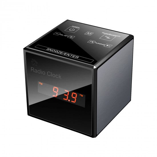  Alarm Clock Spy Camera 2K Bluetooth Radio for Discreet Home Security Monitoring