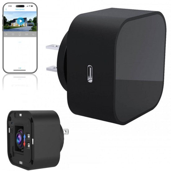 WiFi Wall Charger Hidden Camera – DC Power Adapter with Audio
