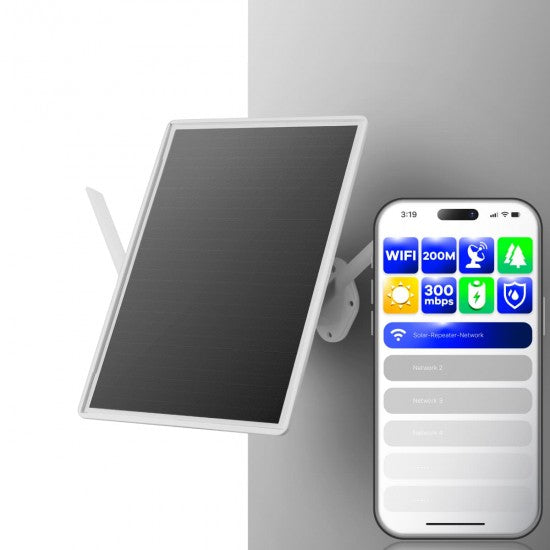 WiFi Signal Booster Router with Solar Panel Outdoor 