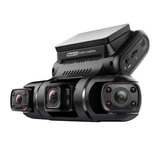 WIFI UHD 4K Triple Lens Dash Camera with Rear Camera