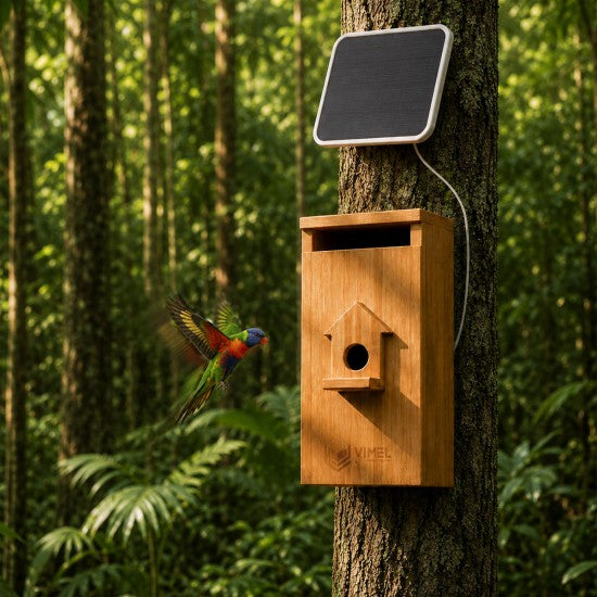 Solar Bird Nest Box Camera – 2K Remote View, WIFI
