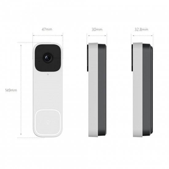 WiFi Doorbell Camera 2K with Chime &amp; Two-Way Talk