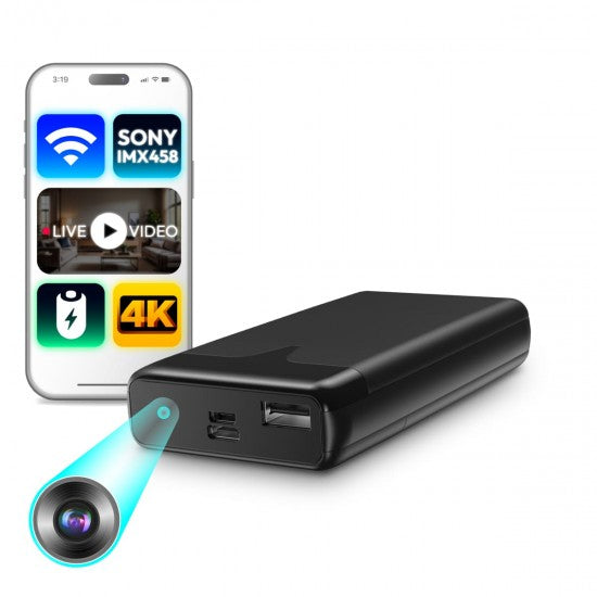 Power bank Camera 4K with WiFi & Audio
