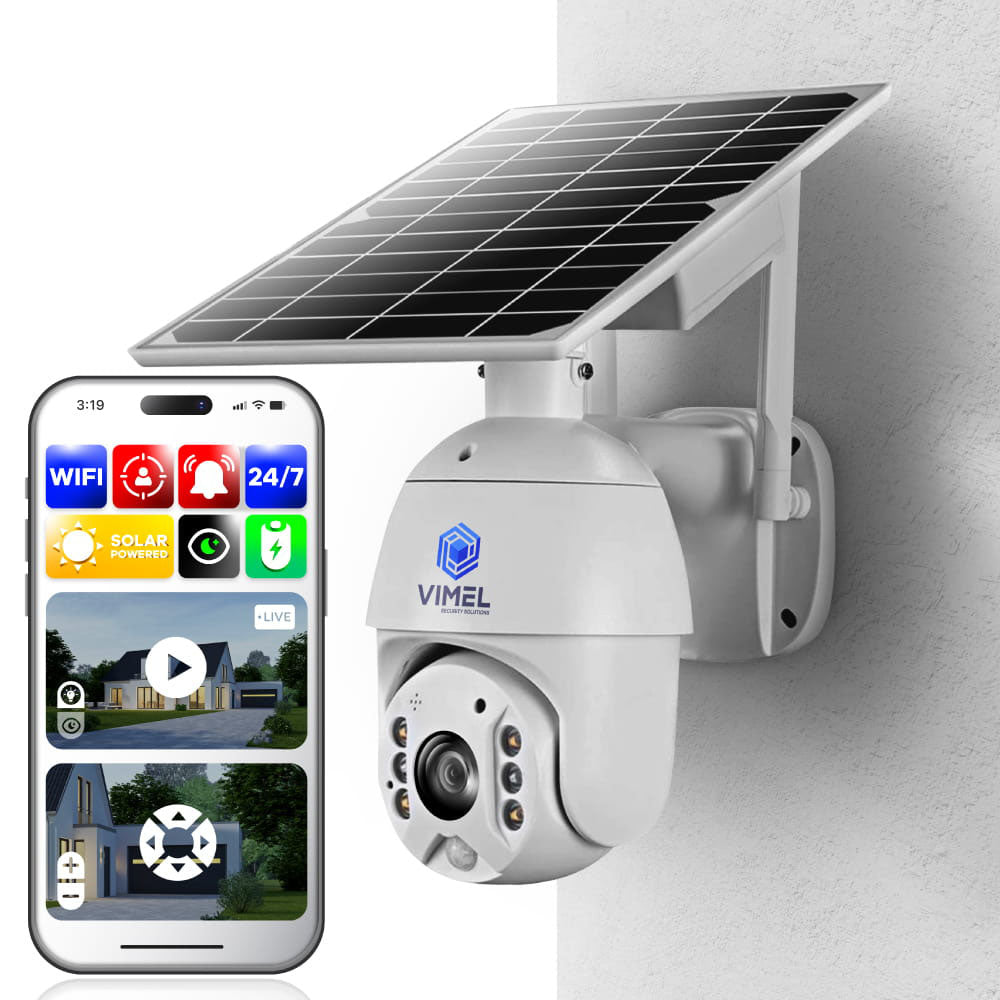Wireless Security Camera PTZ Solar Powered WIFI 