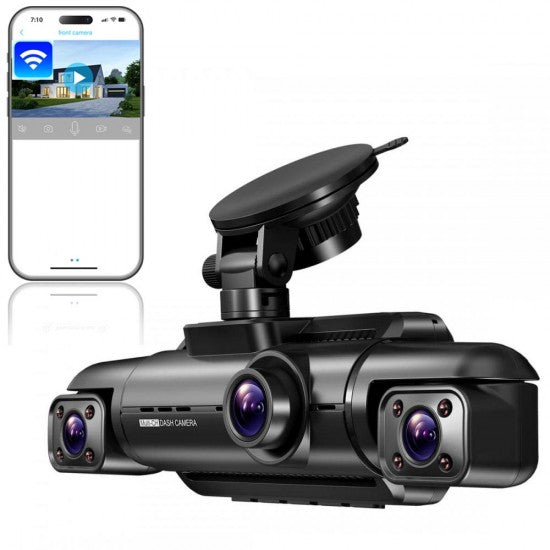 WIFI Triple Channel Dash Camera 4K